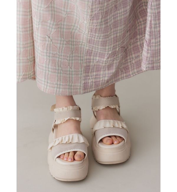 merry jenny「フリルメッシュスニーカーサンダル」|サンダル|