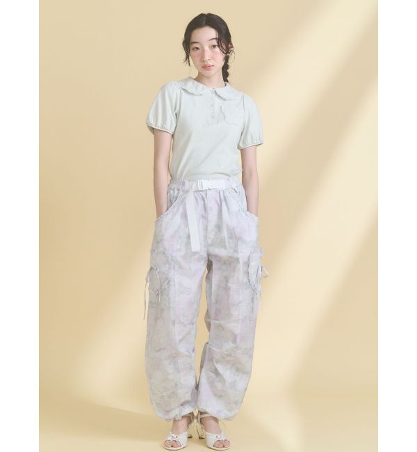 merry jenny「frilly summer polo top」|ポロシャツ|