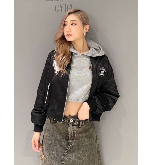GYDA「【みちょぱコラボ】RIDICULOUS MCPサテンブルゾン」|ブルゾン・スタジャン|
