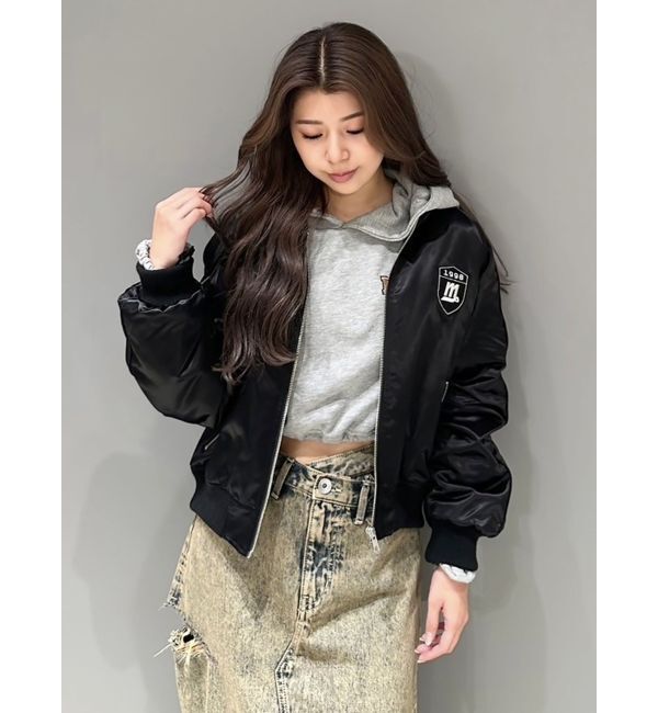 GYDA「【みちょぱコラボ】RIDICULOUS MCPサテンブルゾン」|ブルゾン・スタジャン|