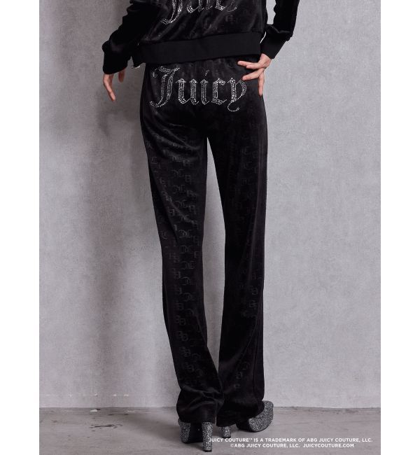 GYDA「GYDA&times;Juicy Couture GG JC Emboss Big Bling Velour Track Pants」|その他|ブラック