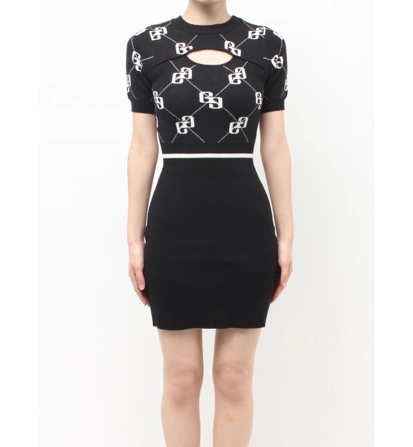 GYDA「GG FRONT OPENニットワンピース」|ワンピース|