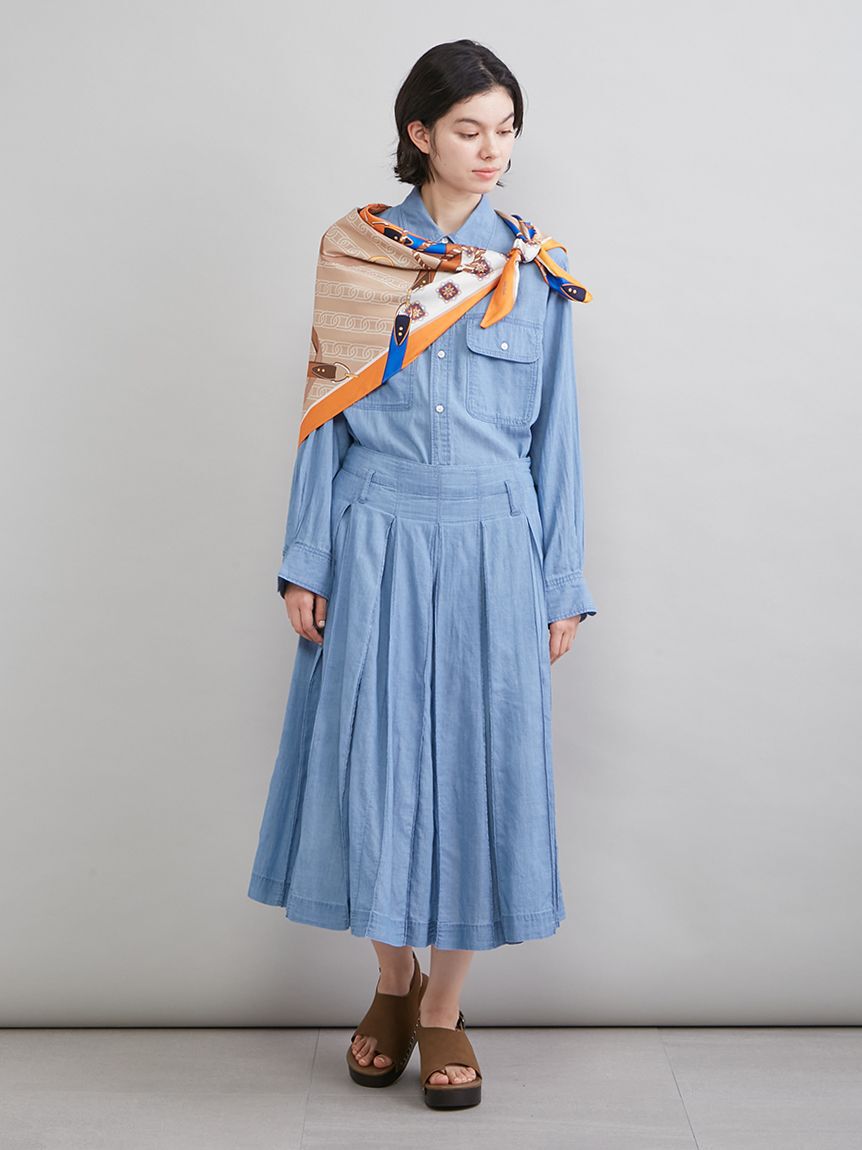 Mila Owen「ベルトモチーフ柄スカーフ」|バンダナ・スカーフ|