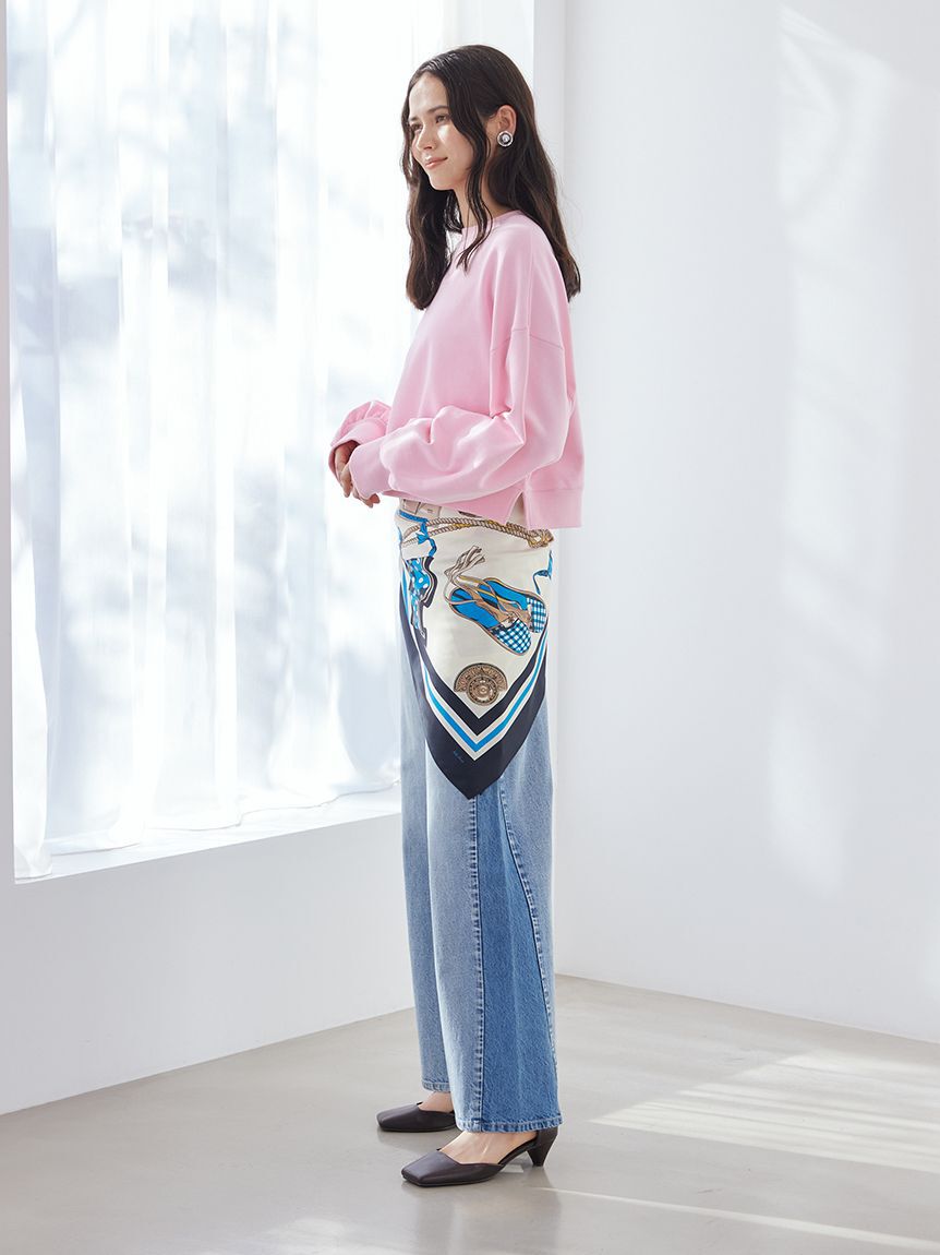 Mila Owen「トラベル柄スカーフ」|バンダナ・スカーフ|