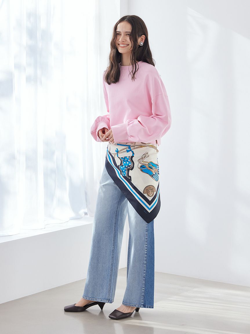 Mila Owen「トラベル柄スカーフ」|バンダナ・スカーフ|