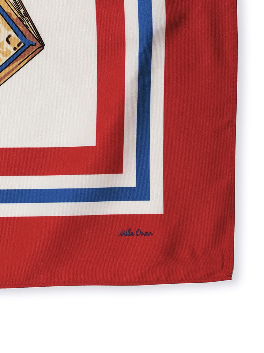 Mila Owen「トラベル柄スカーフ」|バンダナ・スカーフ|