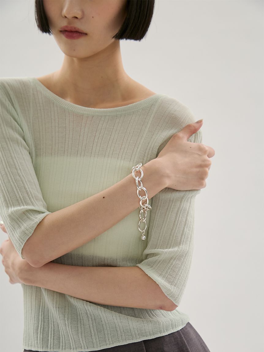 emmi atelier「オーバルデザインチェーンブレスレット」|ブレスレット・バングル|SLV