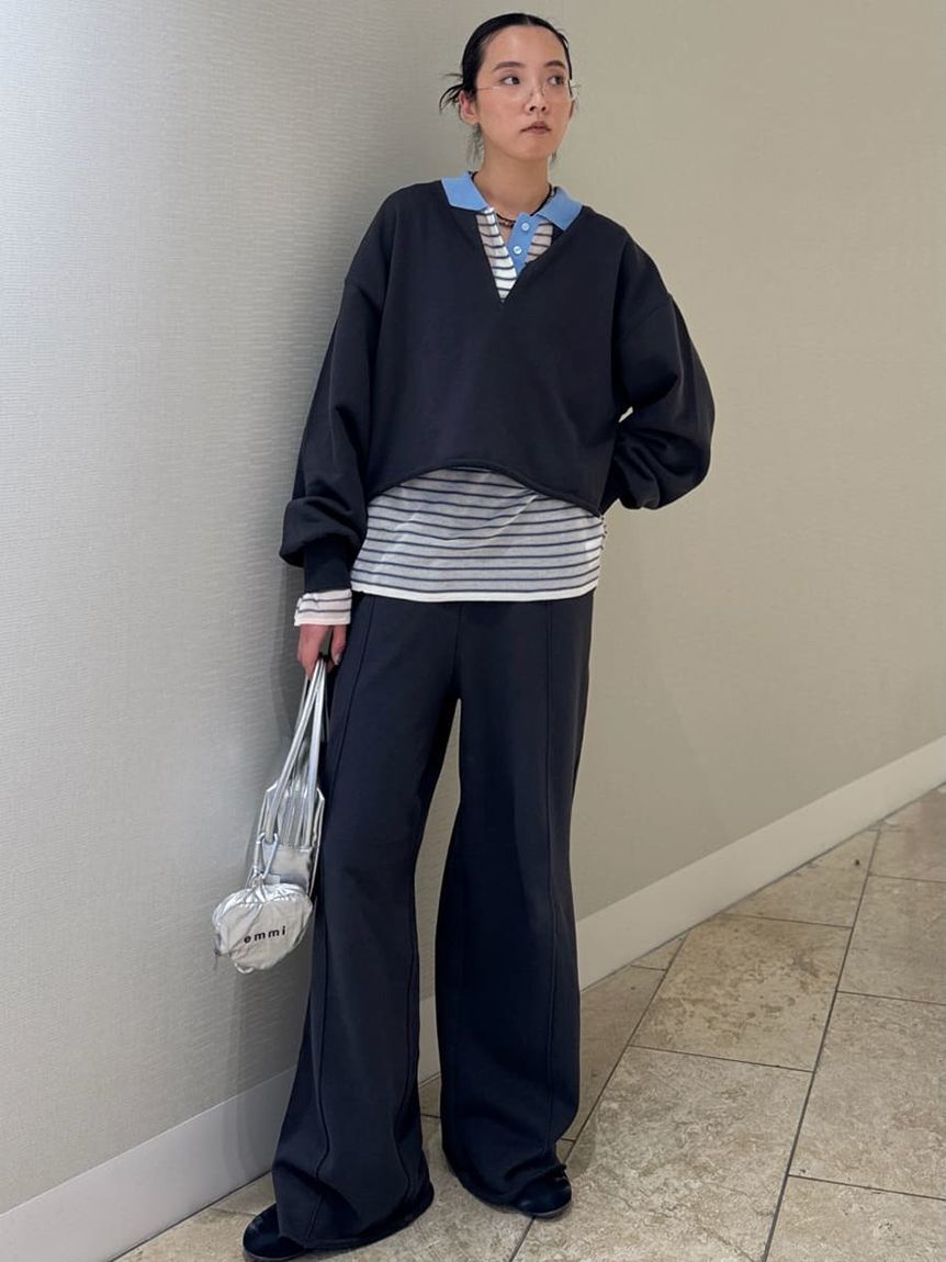 emmi atelier「スウェットワイドパンツ【セットアップ対応】」|チノ|