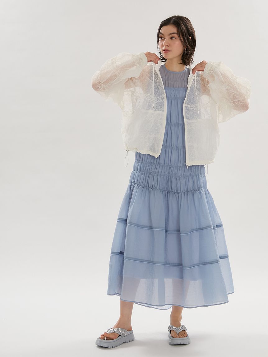 emmi atelier「フラワーエンブロイダリーブルゾン【セットアップ対応】」|ブルゾン・スタジャン|