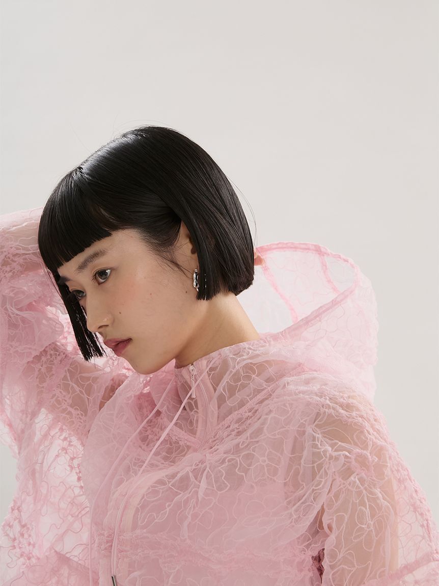 emmi atelier「フラワーエンブロイダリーブルゾン【セットアップ対応】」|ブルゾン・スタジャン|