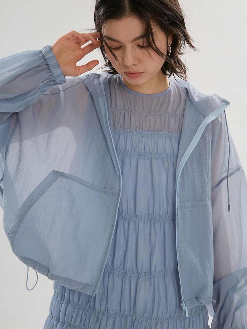 emmi atelier「シアーナイロンブルゾン【セットアップ対応】」|ブルゾン・スタジャン|LBLU