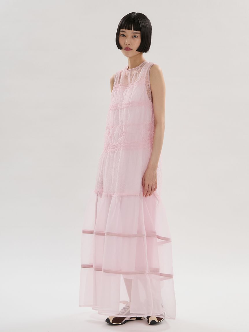 emmi atelier「フラワーエンブロイダリーワンピース【セットアップ対応】/ハンドウォッシャブル」|ワンピース|