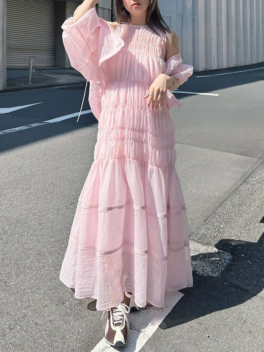 emmi atelier「フラワーエンブロイダリーワンピース【セットアップ対応】/ハンドウォッシャブル」|ワンピース|