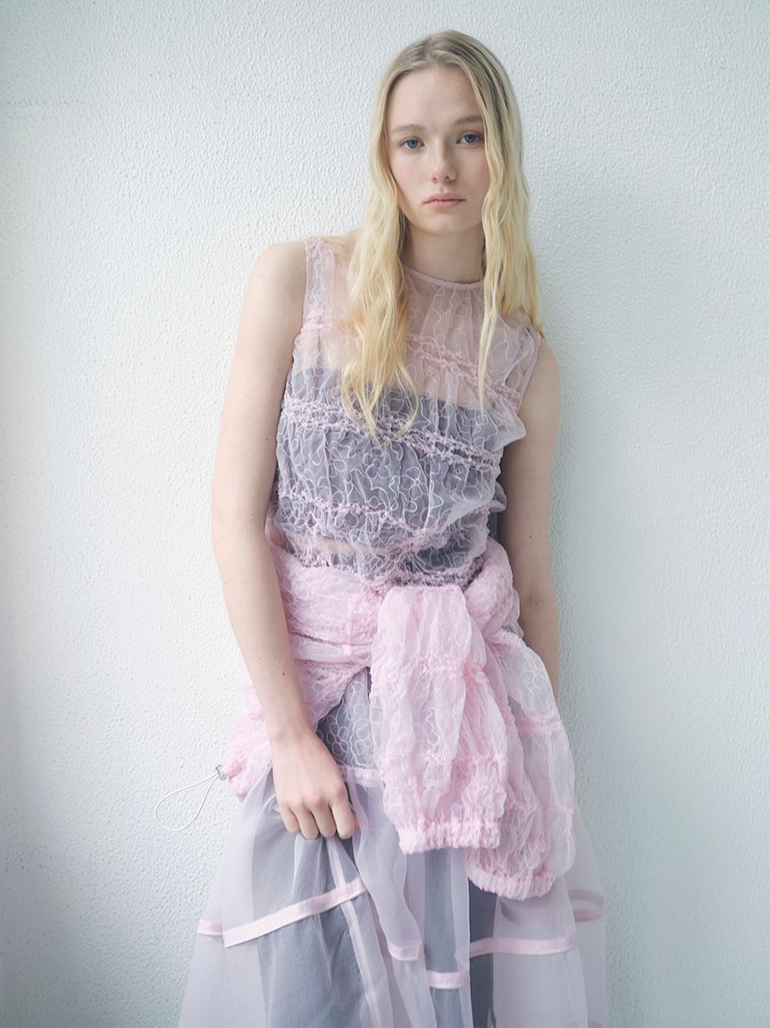 emmi atelier「フラワーエンブロイダリーワンピース【セットアップ対応】/ハンドウォッシャブル」|ワンピース|