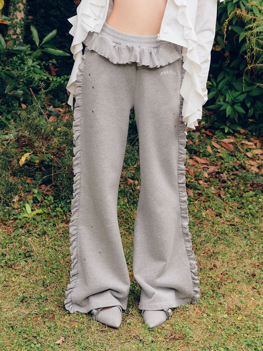 FURFUR「フリルスウェットパンツ」|チノ|GRY