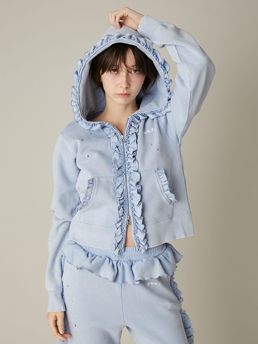 FURFUR「ハートモチーフフリルパーカー」|パーカー|