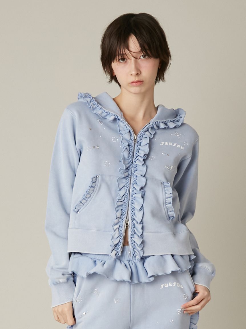 FURFUR「ハートモチーフフリルパーカー」|パーカー|