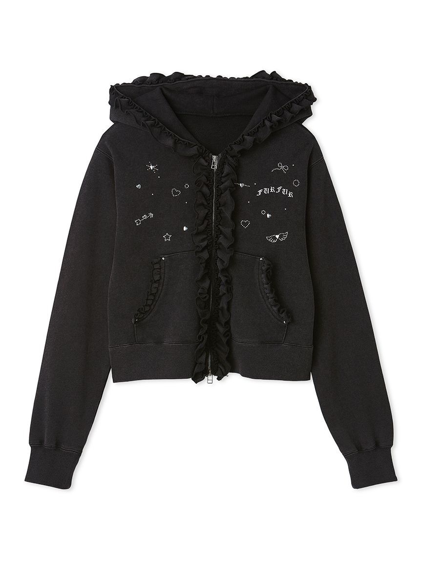 FURFUR「ハートモチーフフリルパーカー」|パーカー|