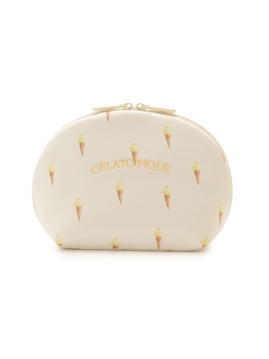 gelato pique「ソルベ総柄ポーチ」|ポーチ|YEL