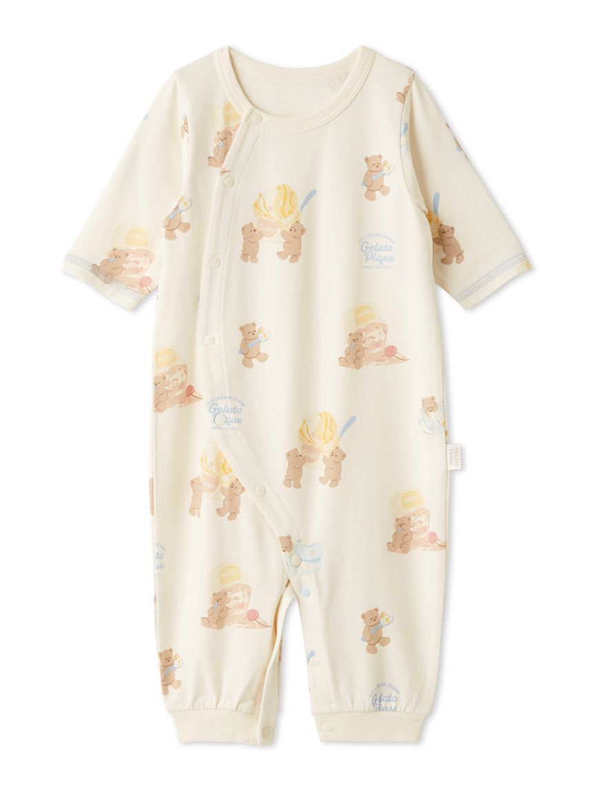 GELATO PIQUE KIDS & BABY「【新生児】アイスクリームベア柄２WAYオール」|ロンパース|