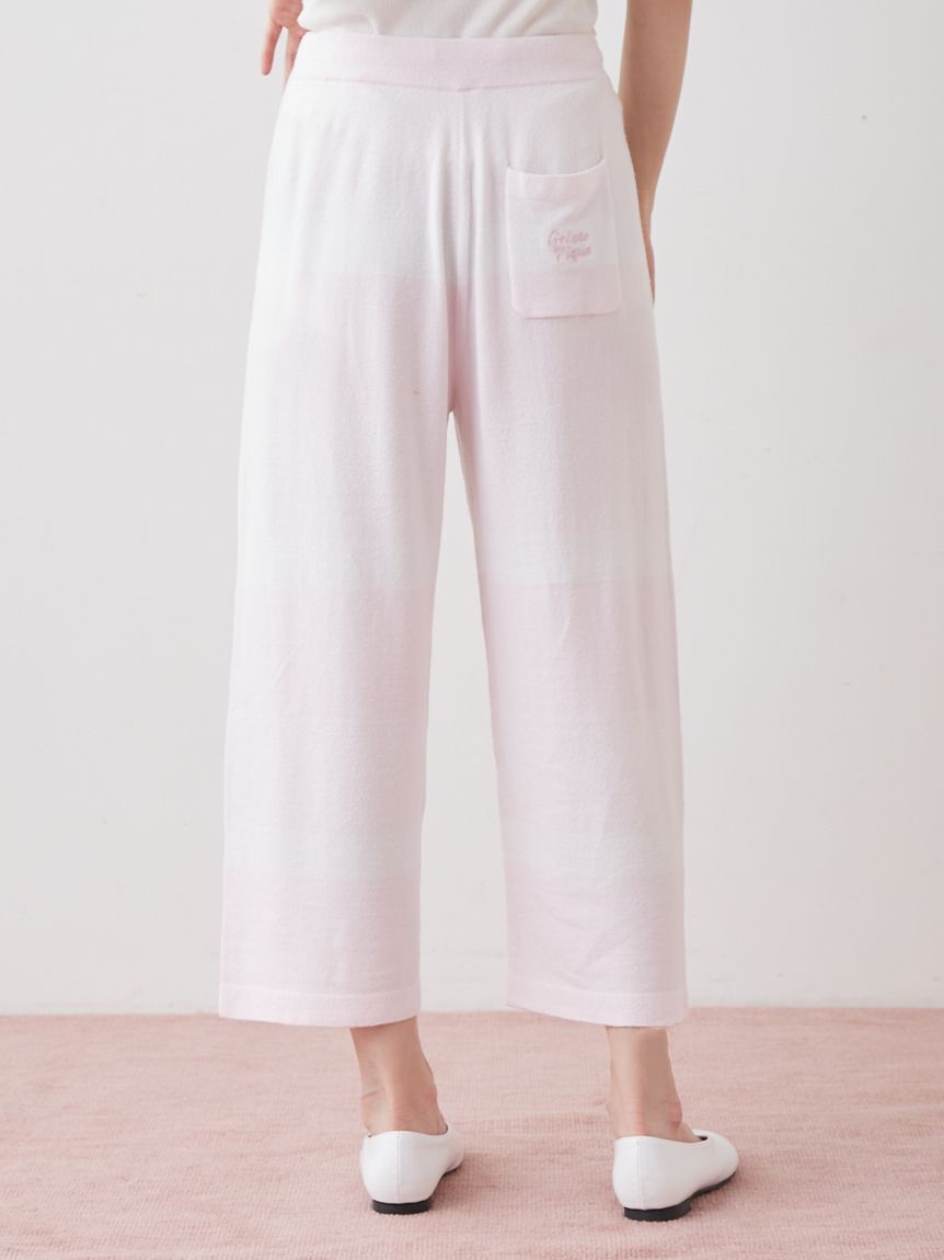 gelato pique「スムーズィーliteグラデーションボーダー7分丈パンツ」|ルームウェア|