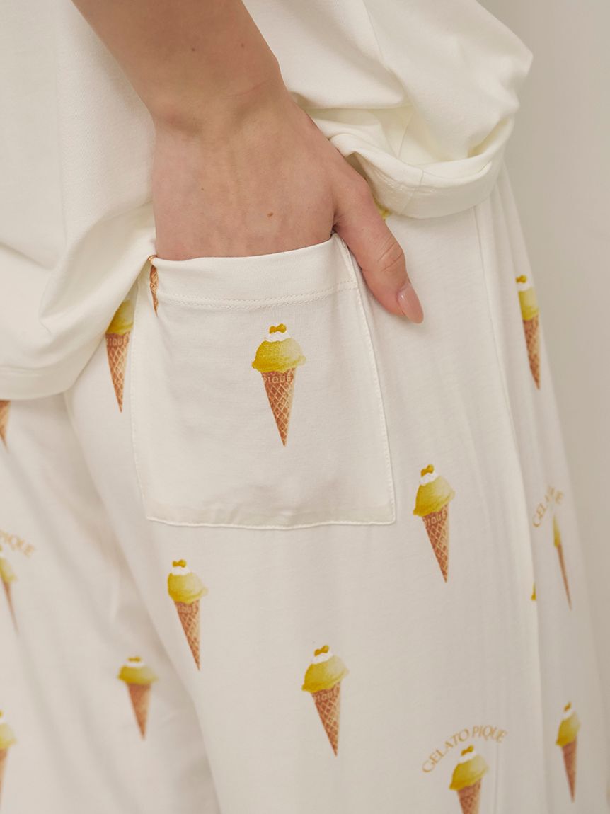 gelato pique「【接触冷感】ソルベ柄ロングパンツ」|ルームウェア|