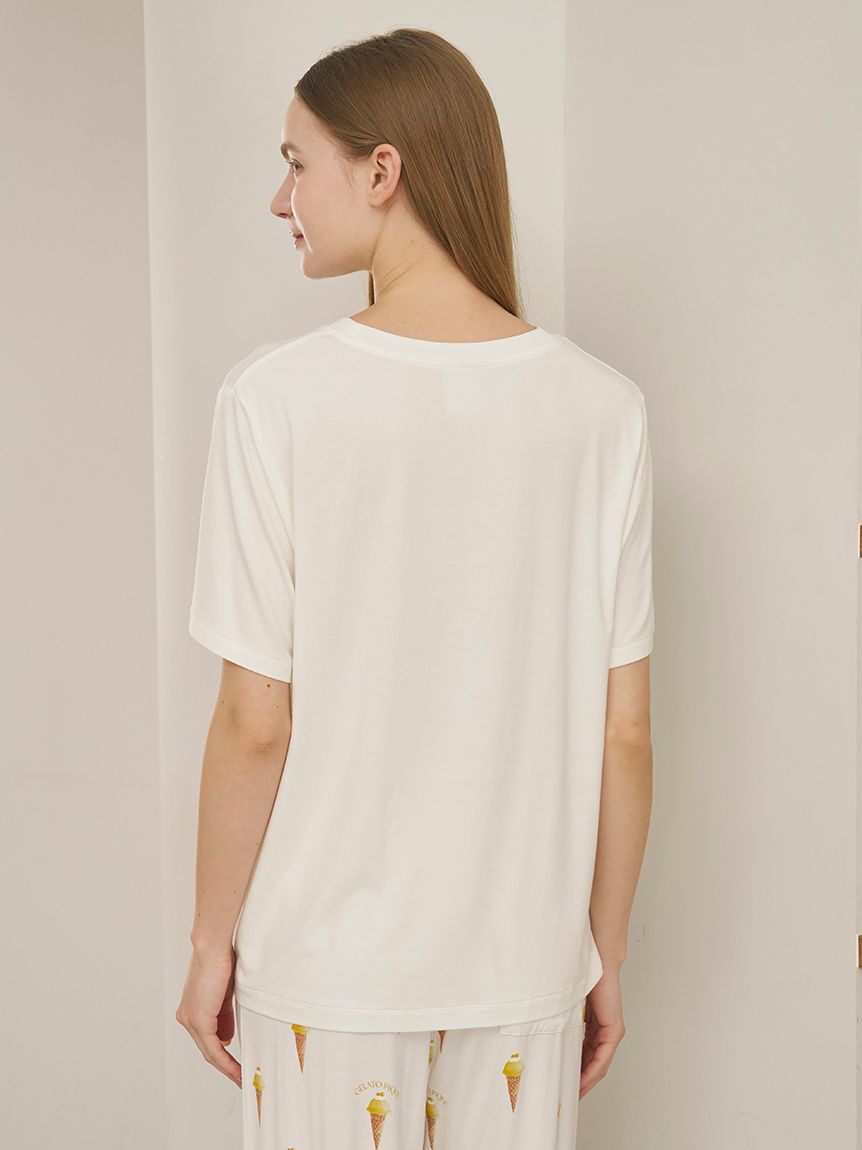 gelato pique「【接触冷感】ソルベワンポイントTシャツ」|ルームウェア|