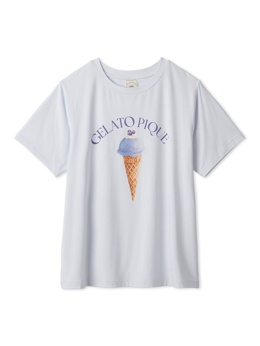 gelato pique「【接触冷感】ソルベワンポイントTシャツ」|ルームウェア|BLU