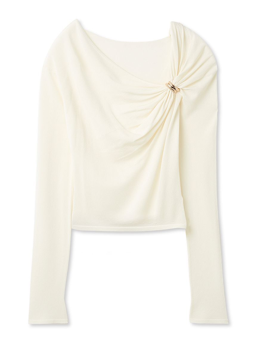 SNIDEL「デザインメタルドレープニットプルオーバー」|ニット・セーター|