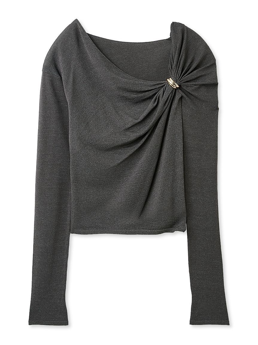 SNIDEL「デザインメタルドレープニットプルオーバー」|ニット・セーター|