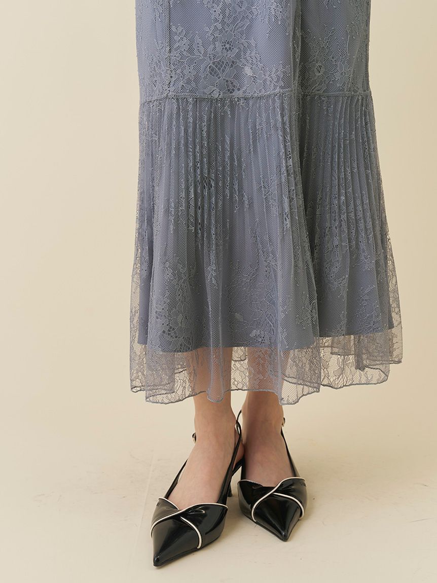 SNIDEL「レースケープセットマーメイドドレス」|ドレス|