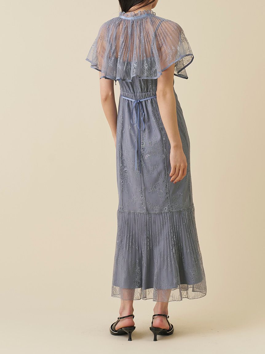 SNIDEL「レースケープセットマーメイドドレス」|ドレス|