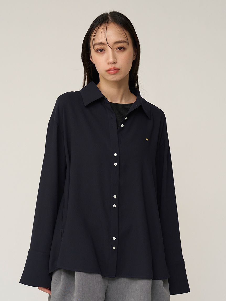 SNIDEL「バックサテンシャツ」|シャツ・ブラウス|NVY