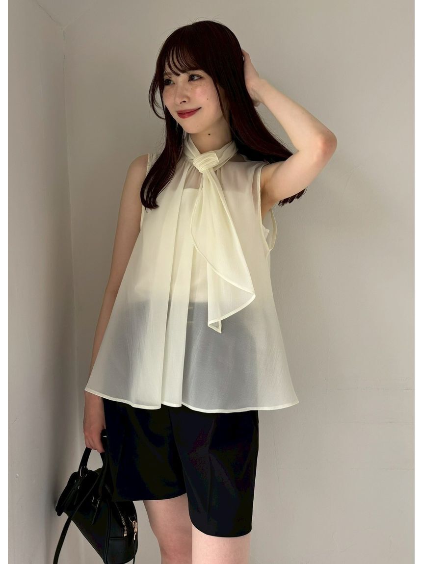 FRAY I.D「【限定カラー】シアーノースリボウタイブラウス」|シャツ・ブラウス|