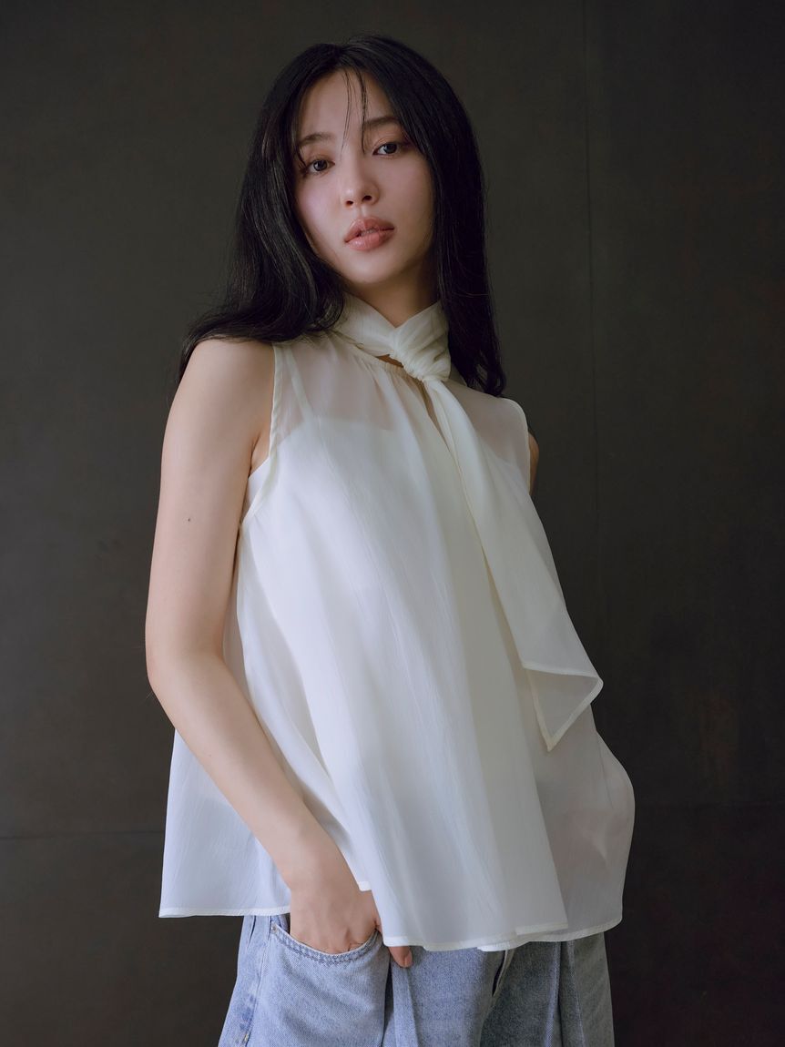 FRAY I.D「【限定カラー】シアーノースリボウタイブラウス」|シャツ・ブラウス|