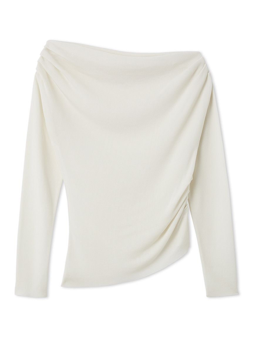 FRAY I.D「アシンメトリーオフショルニットトップス」|ニット・セーター|WHT