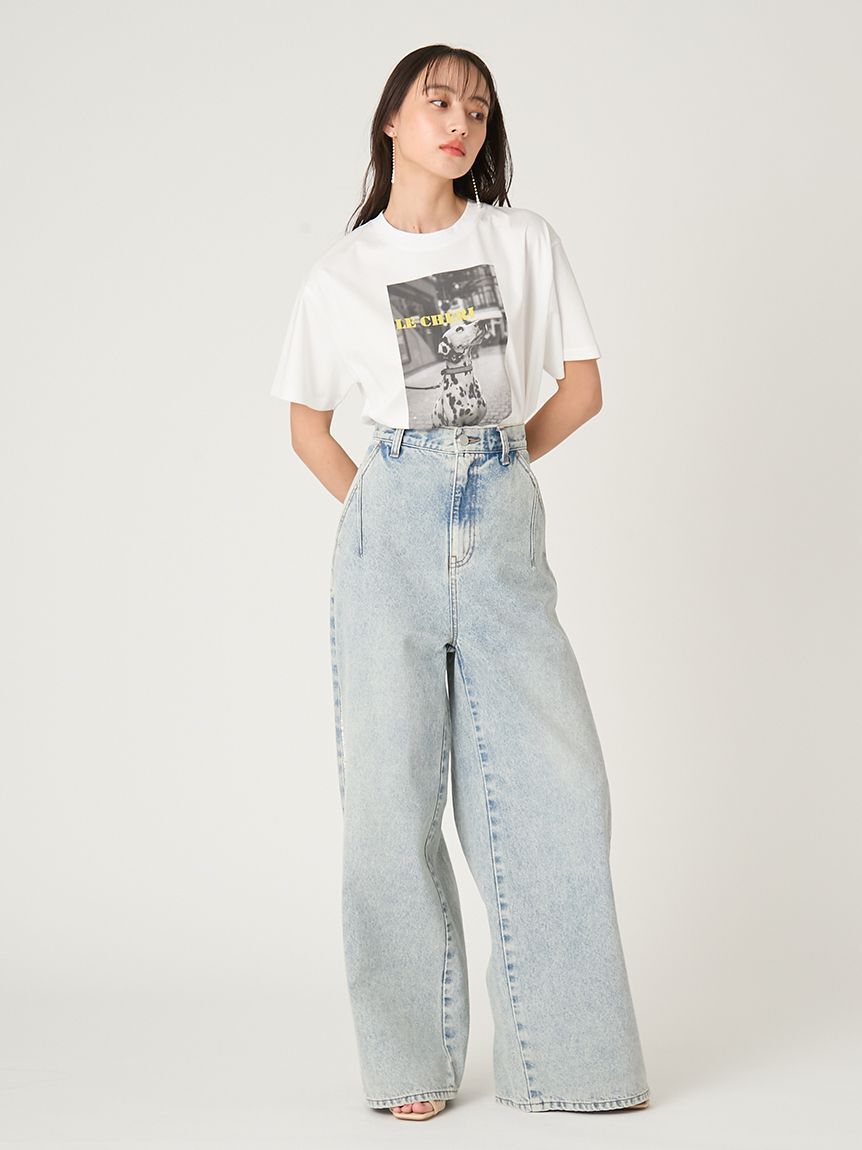 FRAY I.D「オーバーサイズフォトプリントTシャツ」|Tシャツ・カットソー|