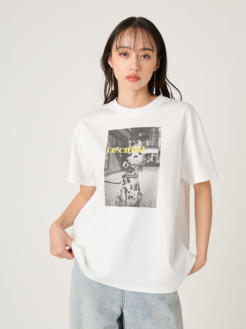 FRAY I.D「オーバーサイズフォトプリントTシャツ」|Tシャツ・カットソー|