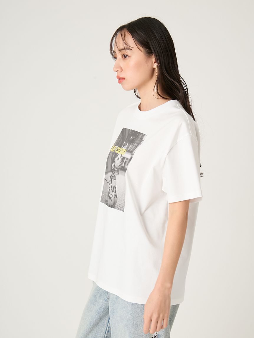 FRAY I.D「オーバーサイズフォトプリントTシャツ」|Tシャツ・カットソー|