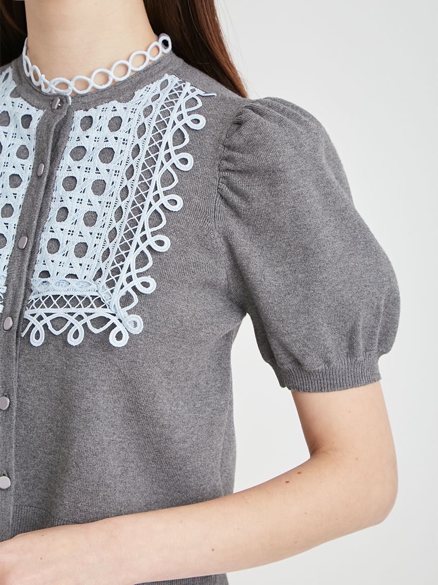 CELFORD「【洗える】【UVカット】ビブヨークレースカーディガン」|カーディガン|