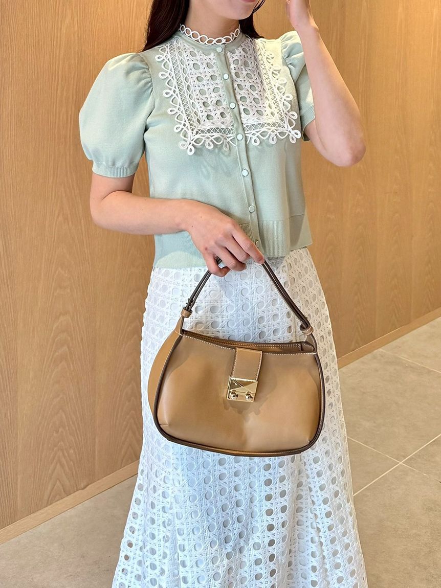 CELFORD「【洗える】【UVカット】ビブヨークレースカーディガン」|カーディガン|