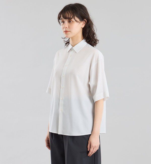 MACKINTOSH PHILOSOPHY「GREY LABEL ストライプショートスリーブレギュラーカラーシャツ」|シャツ・ブラウス|