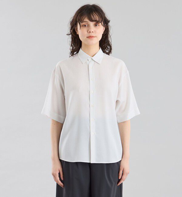 MACKINTOSH PHILOSOPHY「GREY LABEL ストライプショートスリーブレギュラーカラーシャツ」|シャツ・ブラウス|