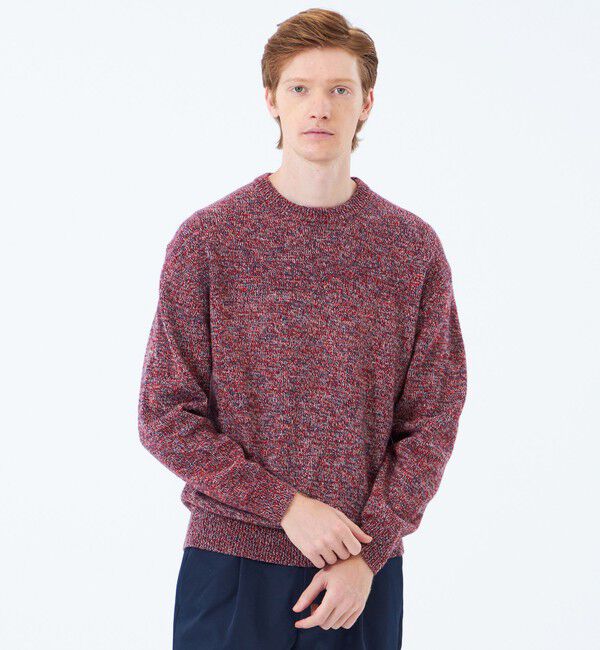 MACKINTOSH PHILOSOPHY「5Gムリネ天竺 クルーネックプルオーバー」|ニット・セーター|レッド