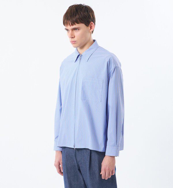 MACKINTOSH PHILOSOPHY「【予約販売】【WEEKENDER】 オーバーシャツハリントン ストライプ/ダンガリー」|ブルゾン・スタジャン|