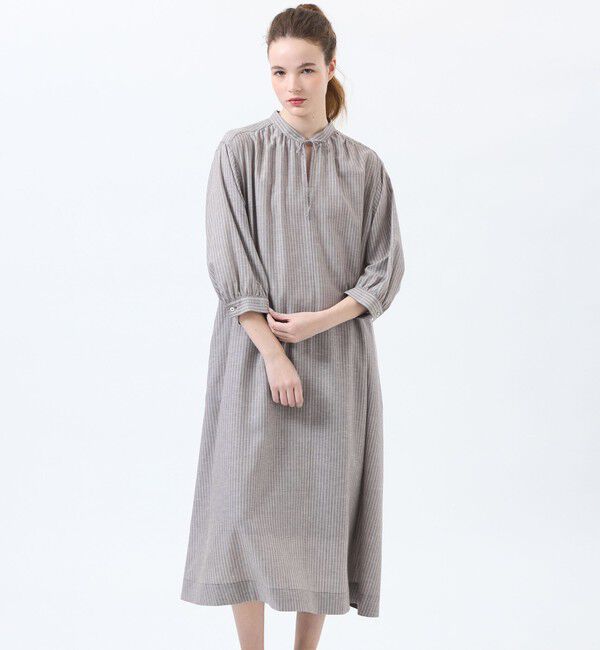 MACKINTOSH PHILOSOPHY「リネンミックスサックドレス」|ワンピース|ブラウン