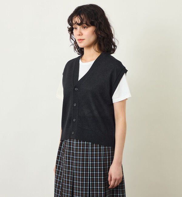 MACKINTOSH PHILOSOPHY「GREY LABEL ペーパーヤーンニットベスト」|ニット・セーター|