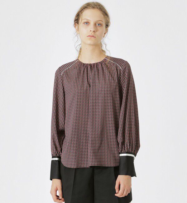  「フラスコジオメトリックプリントブラウス」|シャツ・ブラウス|