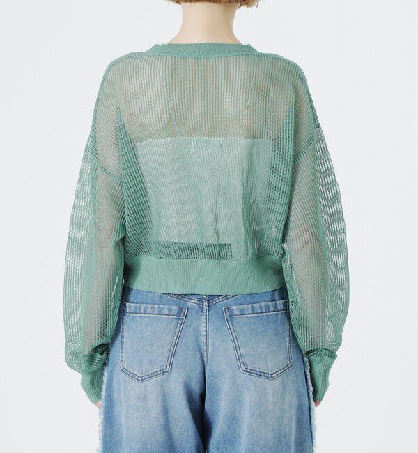 「メッシュニットカーディガン」|ニット・セーター|