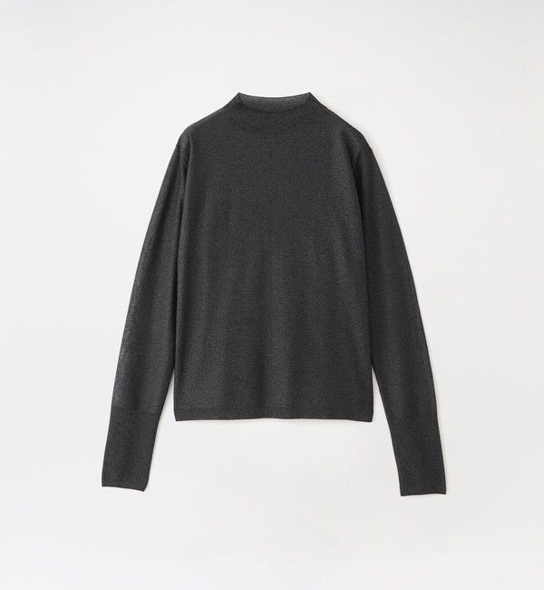  「ラメシアーハイゲージトップス」|ニット・セーター|ブラック